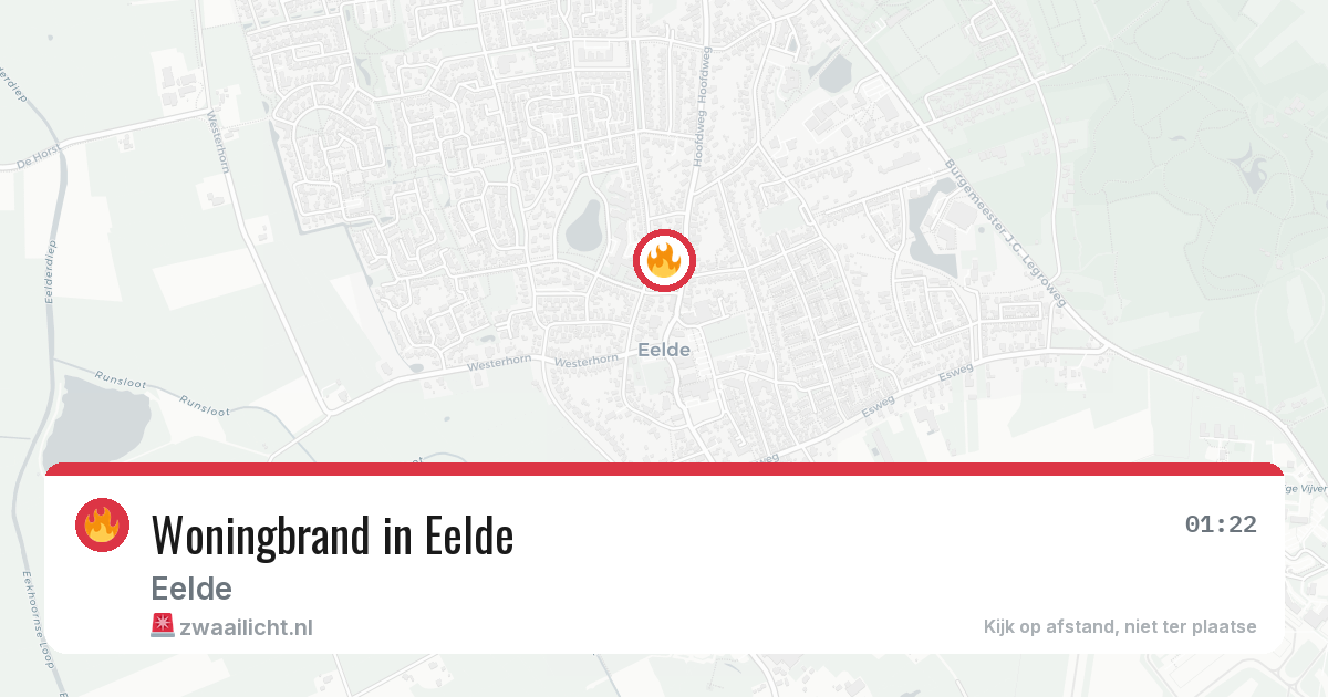 Woningbrand in Eelde — 27 jun 2026