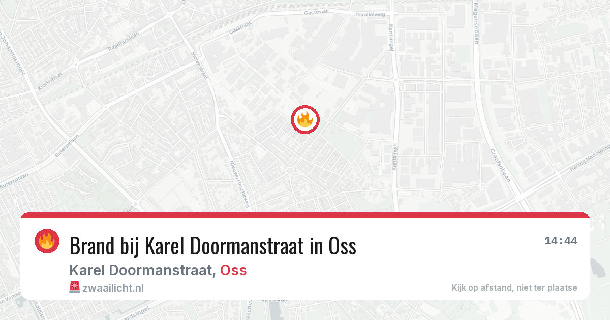 Brand bij Karel Doormanstraat in Oss — 17 mrt 2026