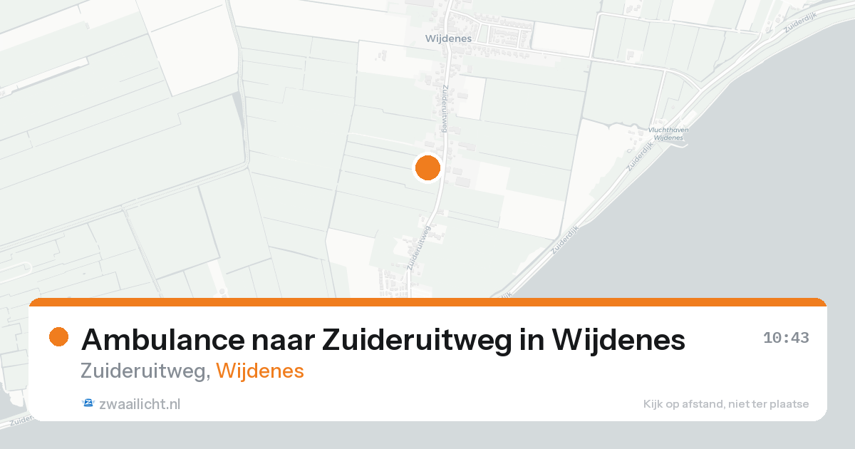 Ambulance naar Zuideruitweg in Wijdenes — 14 aug 2026