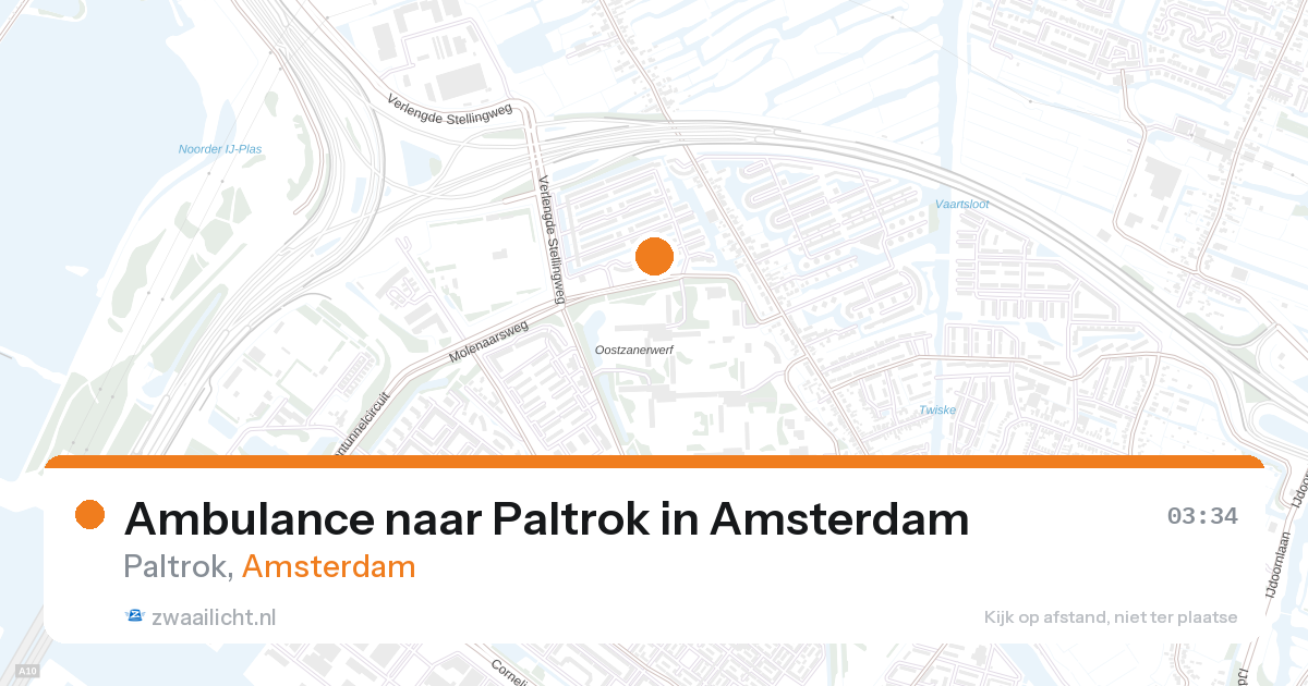 Ambulance naar Paltrok in Amsterdam — 26 jun 2026