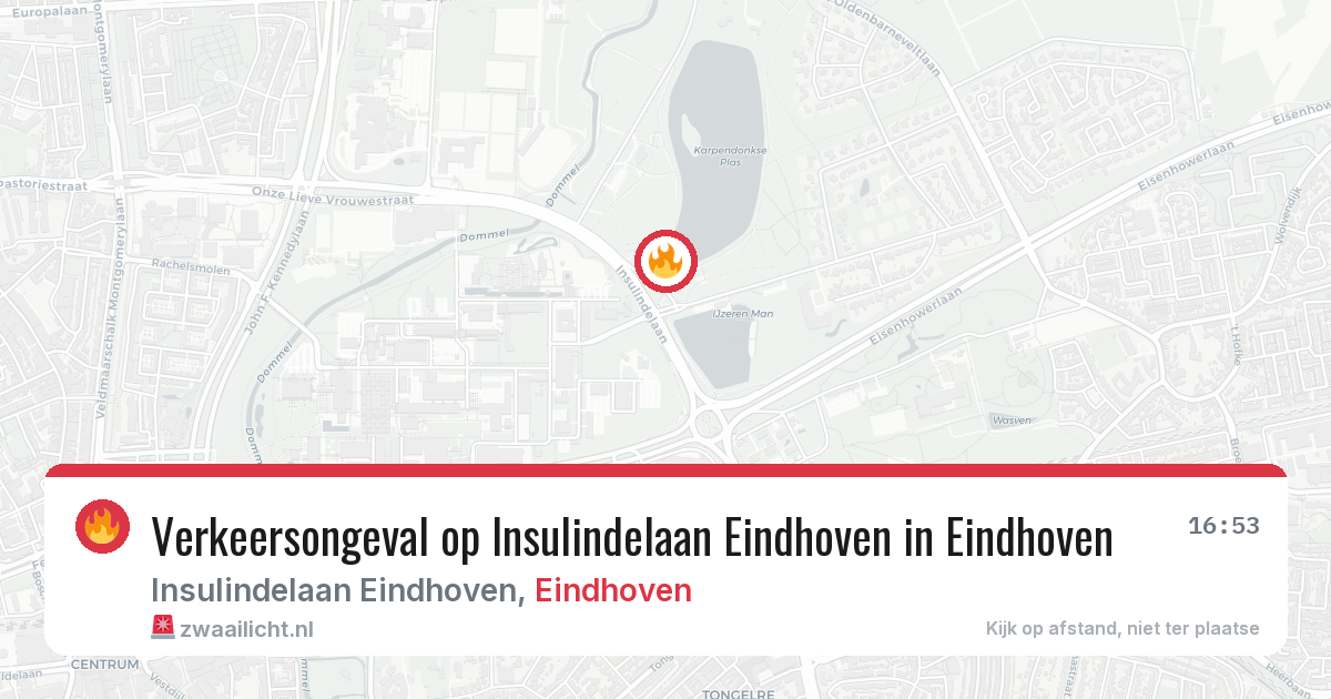 Verkeersongeval op Insulindelaan Eindhoven in Eindhoven — 18 jun 2026
