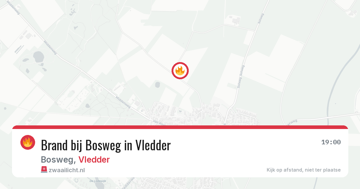 Brand bij Bosweg in Vledder — 12 aug 2026