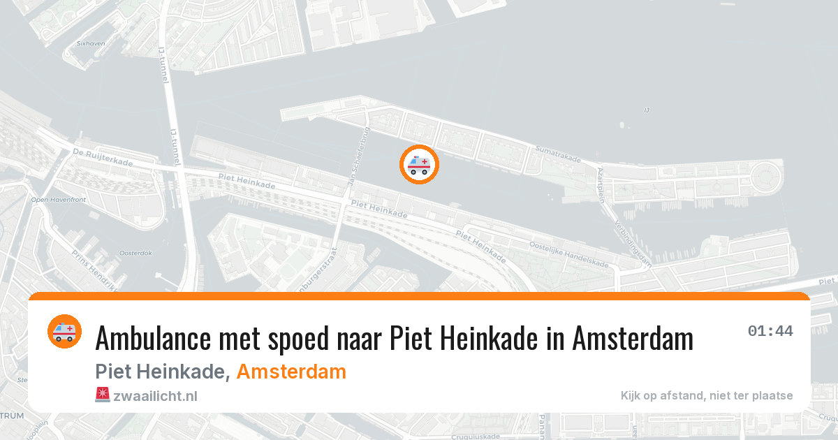 Ambulance met spoed naar Piet Heinkade in Amsterdam — 27 mrt 2026