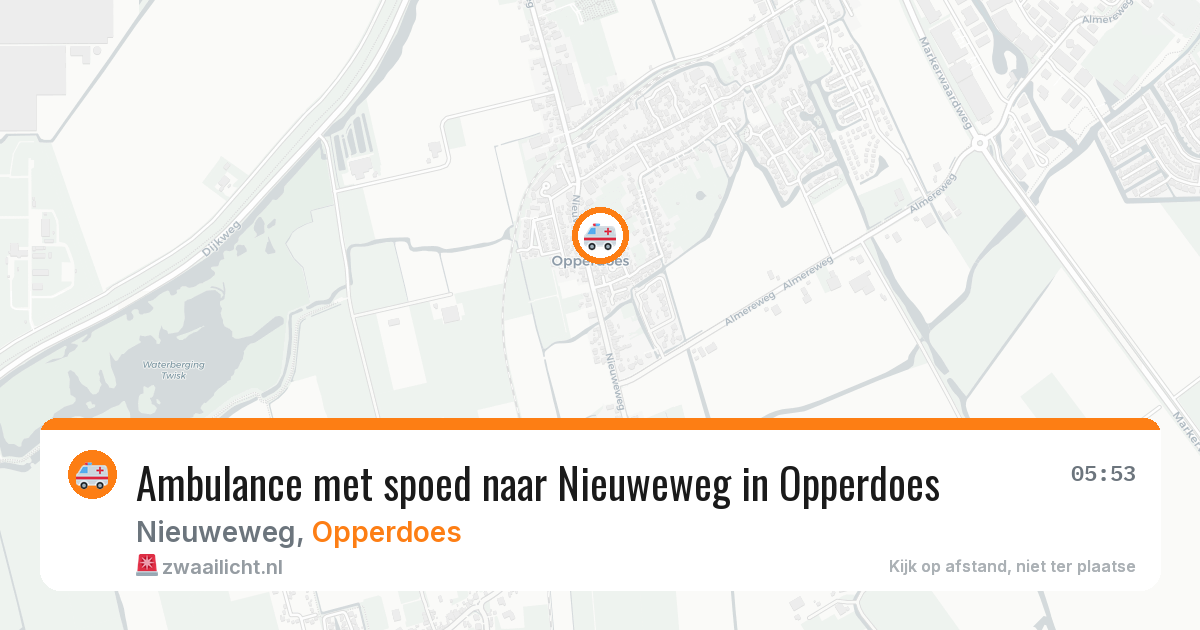Ambulance met spoed naar Nieuweweg in Opperdoes — 19 jul 2026