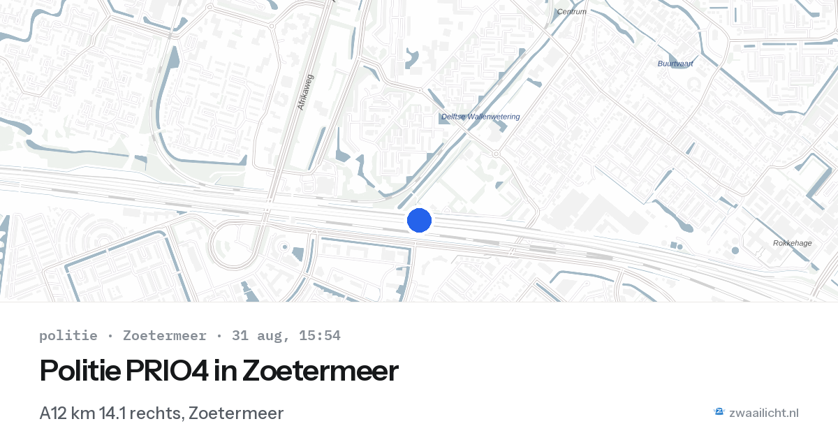 Politie PRIO4 in Zoetermeer — 31 aug 2026 | 🚨 Zwaailicht.nl