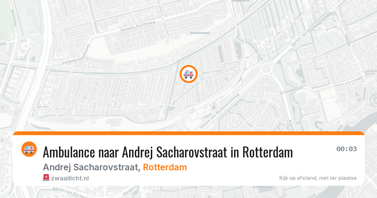 Ambulance naar Andrej Sacharovstraat in Rotterdam — 31 jul 2026