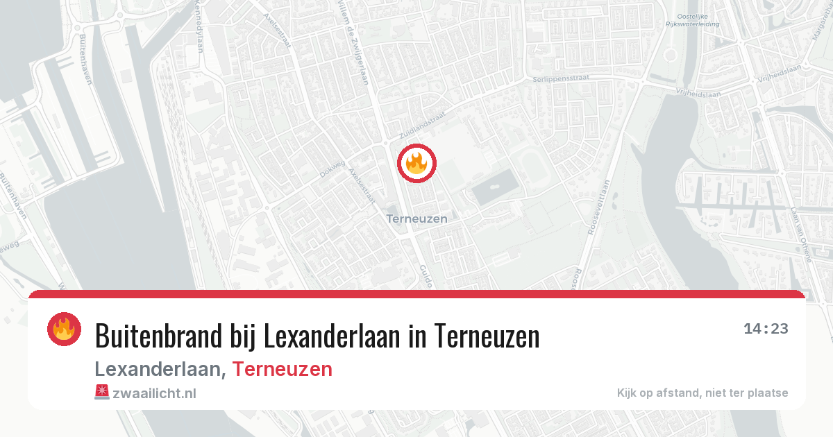 Buitenbrand bij Lexanderlaan in Terneuzen — 26 jun 2026
