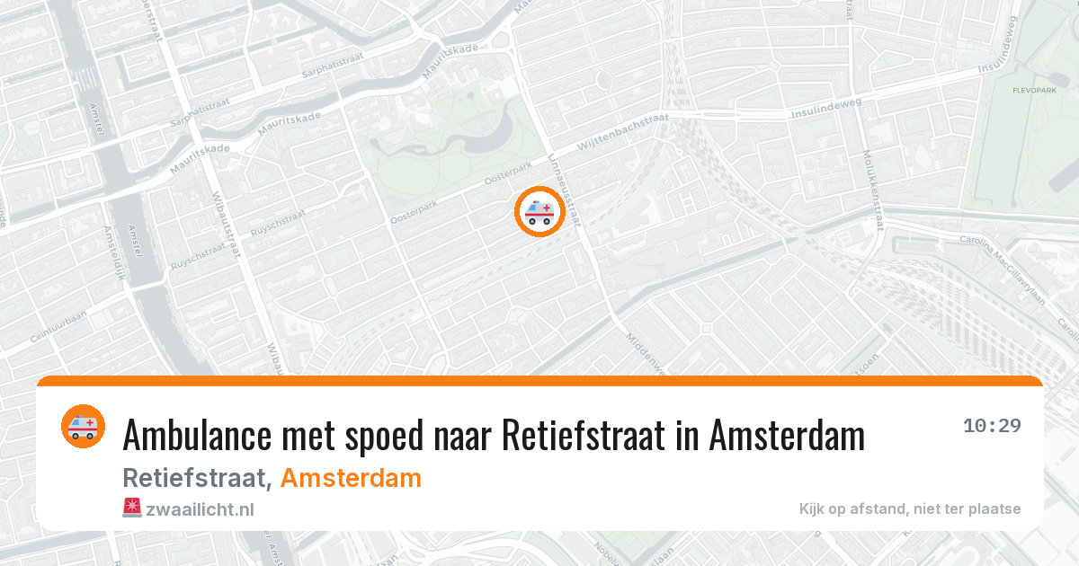 Ambulance met spoed naar Retiefstraat in Amsterdam — 8 aug 2026