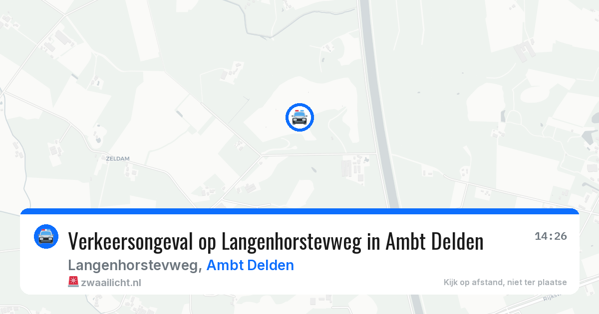Verkeersongeval op Langenhorstevweg in Ambt Delden — 7 jul 2026