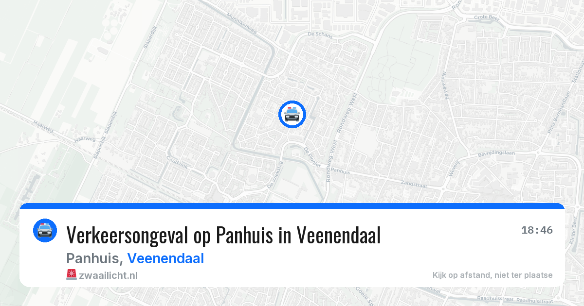 Verkeersongeval op Panhuis in Veenendaal — 31 mrt 2026