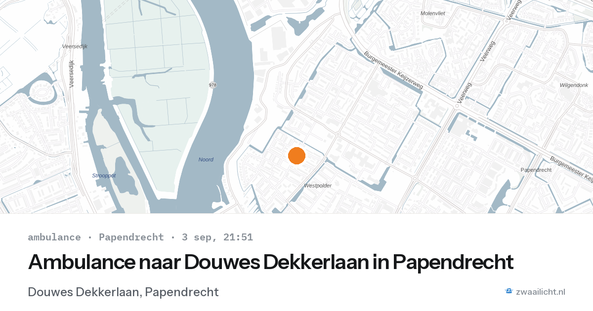 Ambulance naar Douwes Dekkerlaan in Papendrecht — 3 sep 2026
