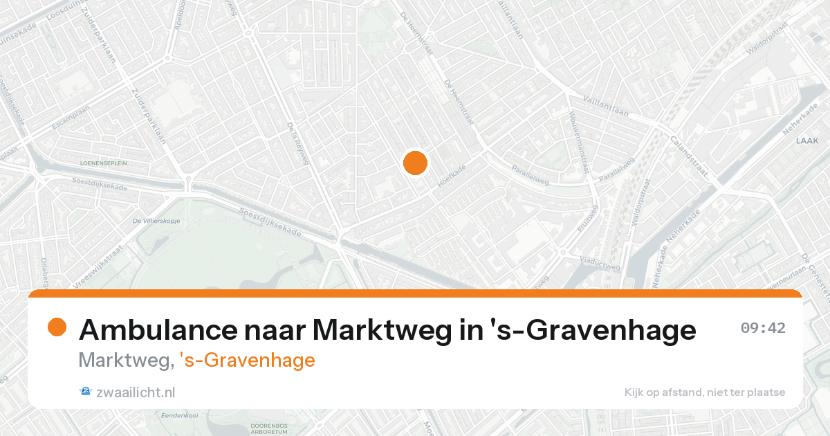 Ambulance naar Marktweg in 's-Gravenhage — 17 aug 2026