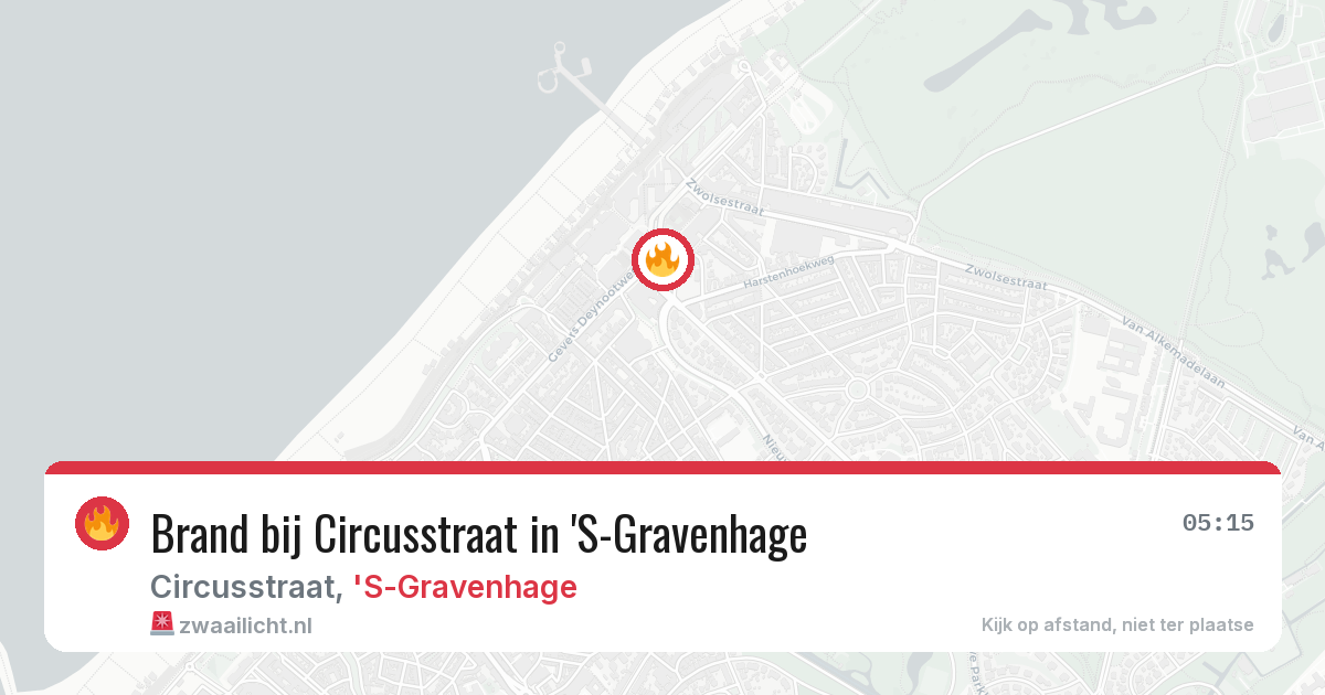 Brand bij Circusstraat in 'S-Gravenhage — 26 jun 2026