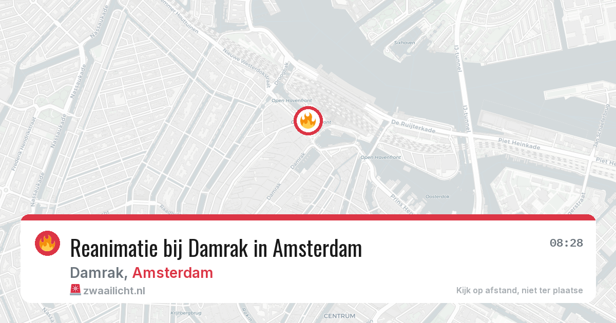 Reanimatie bij Damrak in Amsterdam — 1 apr 2026