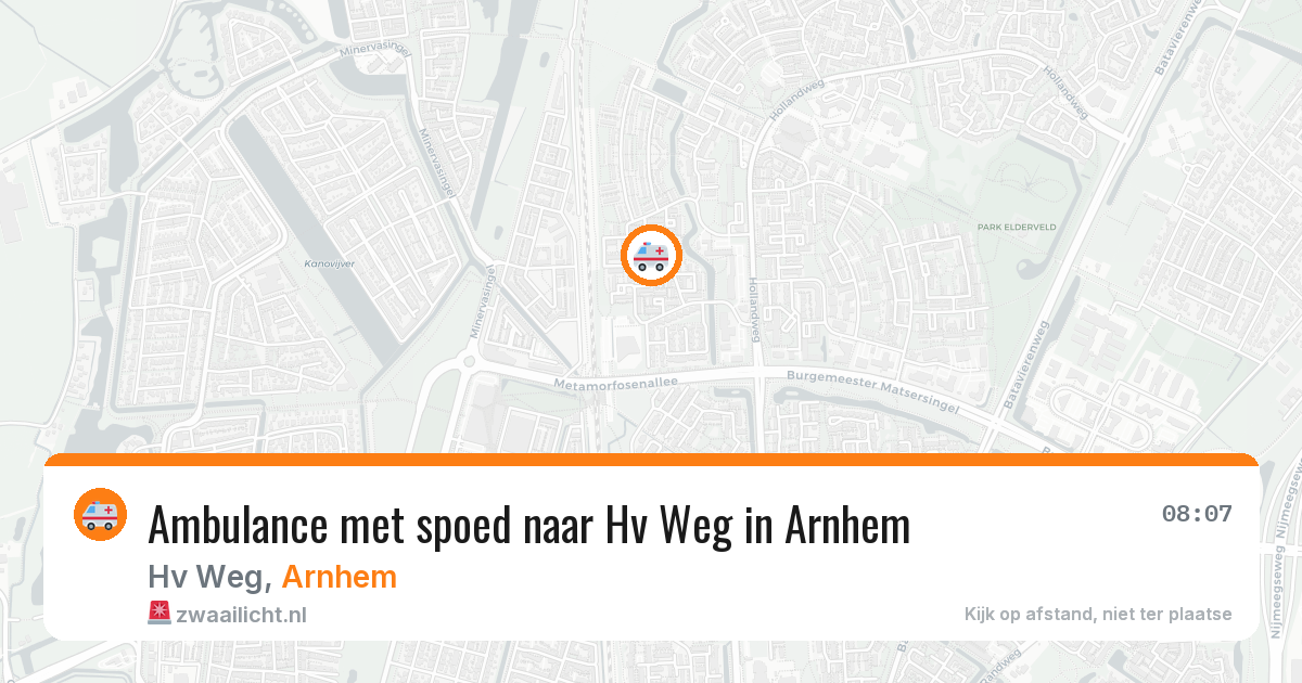 Ambulance met spoed naar Hv Weg in Arnhem — 14 jul 2026