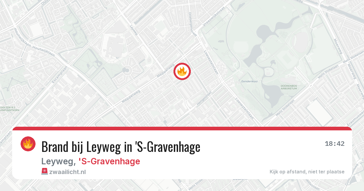 Brand bij Leyweg in 'S-Gravenhage — 14 aug 2026