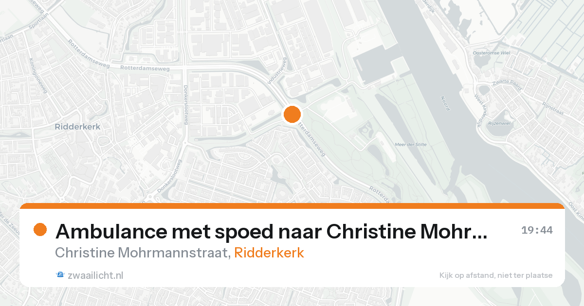 Ambulance met spoed naar Christine Mohrmannstraat in Ridderkerk — 7 mrt 2026