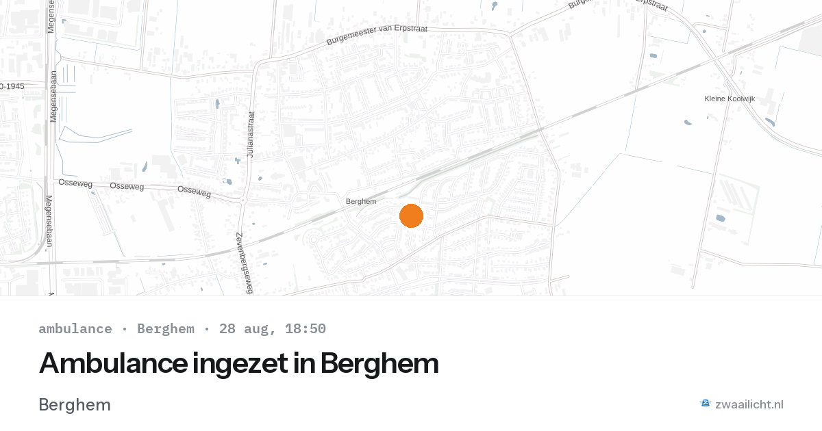 Ambulance ingezet in Berghem — 28 aug 2026