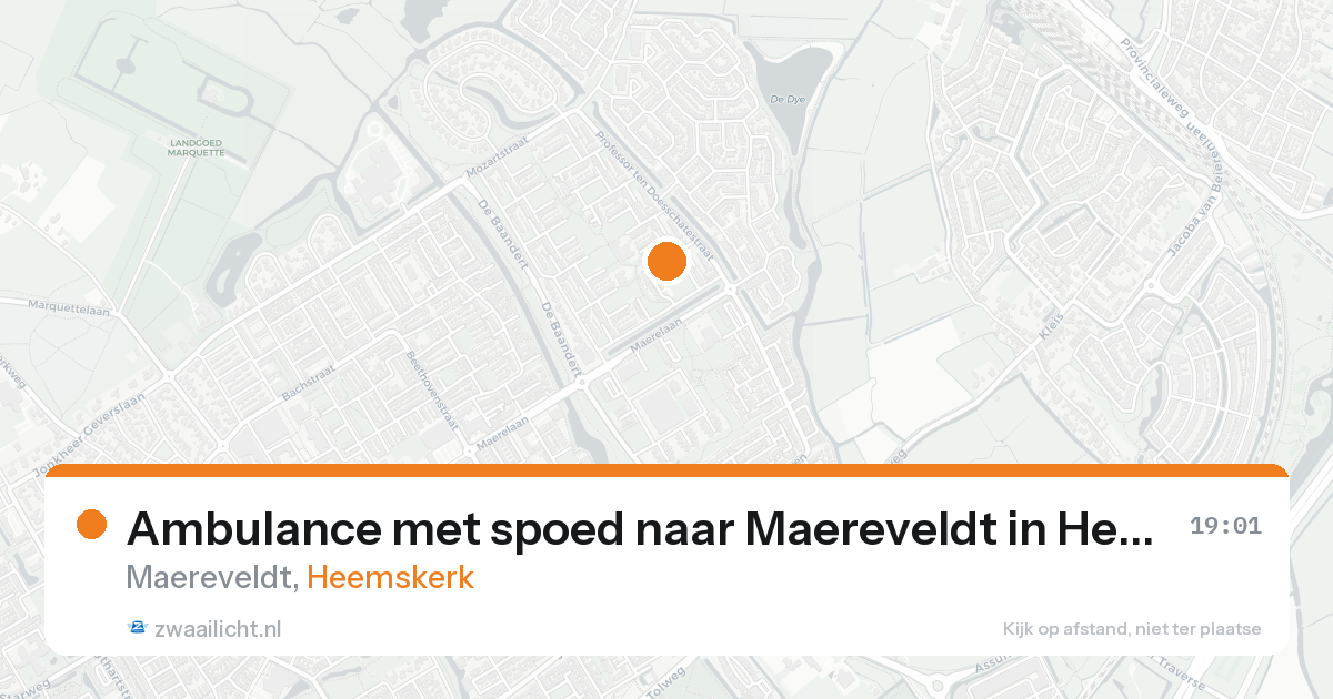 Ambulance met spoed naar Maereveldt in Heemskerk — 18 aug 2026