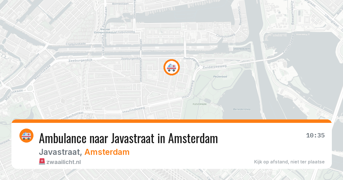 Ambulance naar Javastraat in Amsterdam — 29 mei 2026