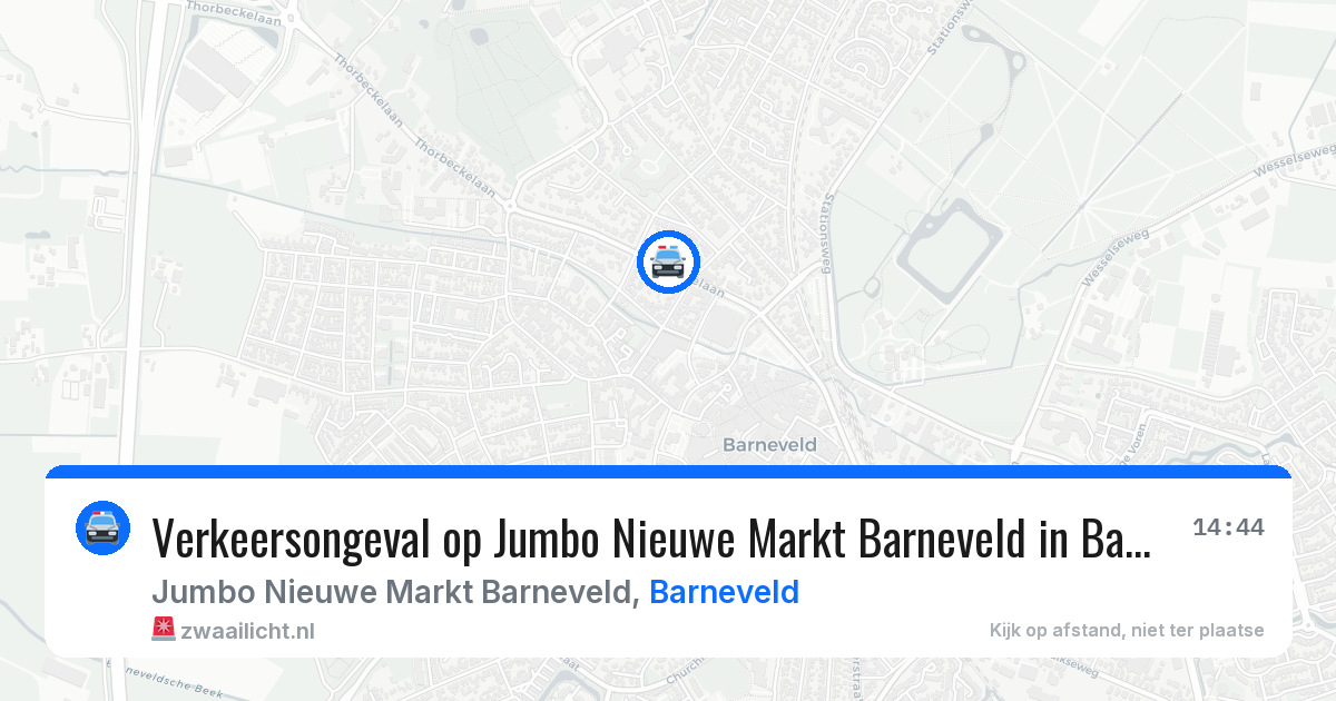 Verkeersongeval op Jumbo Nieuwe Markt Barneveld in Barneveld — 31 jul 2026
