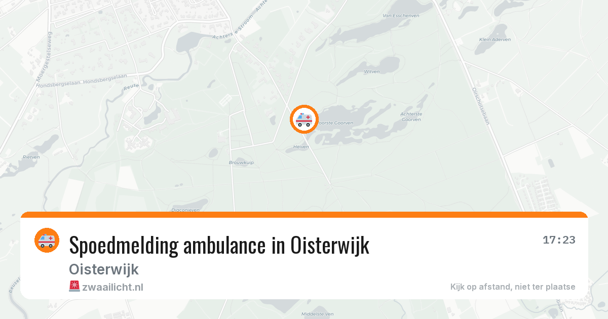 Spoedmelding ambulance in Oisterwijk — 11 aug 2026