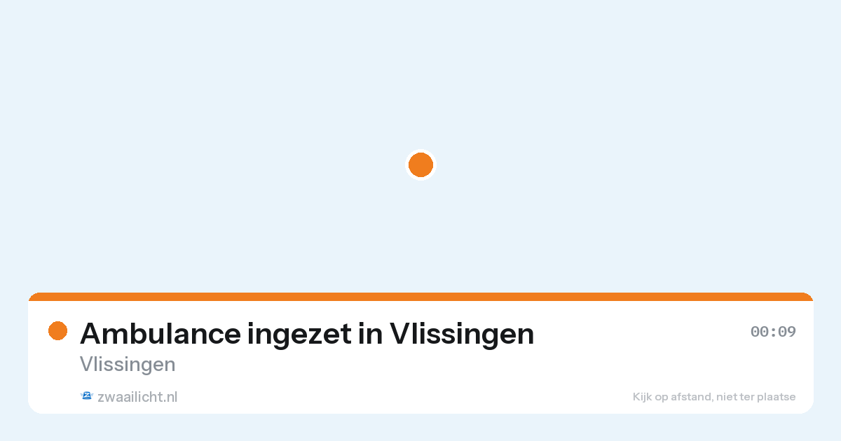 Ambulance ingezet in Vlissingen — 26 aug 2026