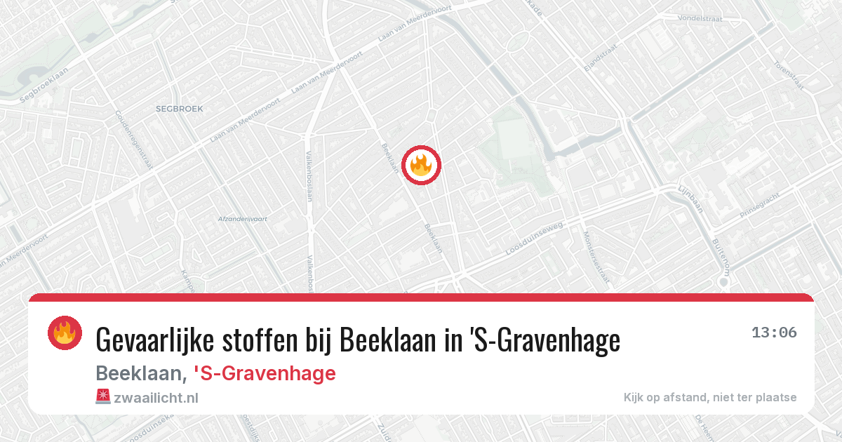 Gevaarlijke stoffen bij Beeklaan in 'S-Gravenhage — 25 feb 2026