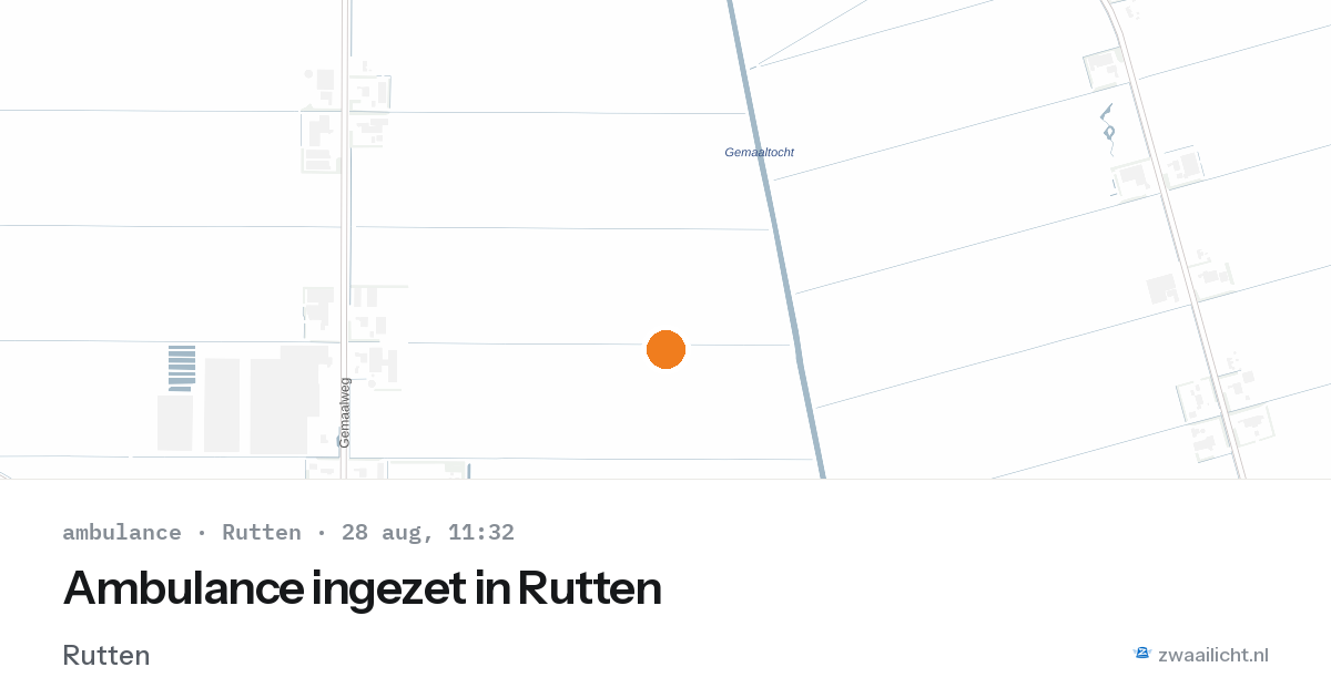 Ambulance ingezet in Rutten — 28 aug 2026