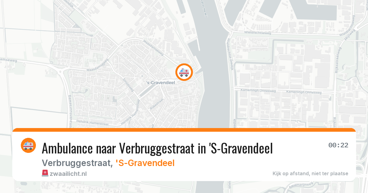 Ambulance naar Verbruggestraat in 'S-Gravendeel — 23 mrt 2026