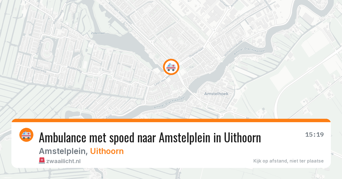 Ambulance met spoed naar Amstelplein in Uithoorn — 29 jan 2026