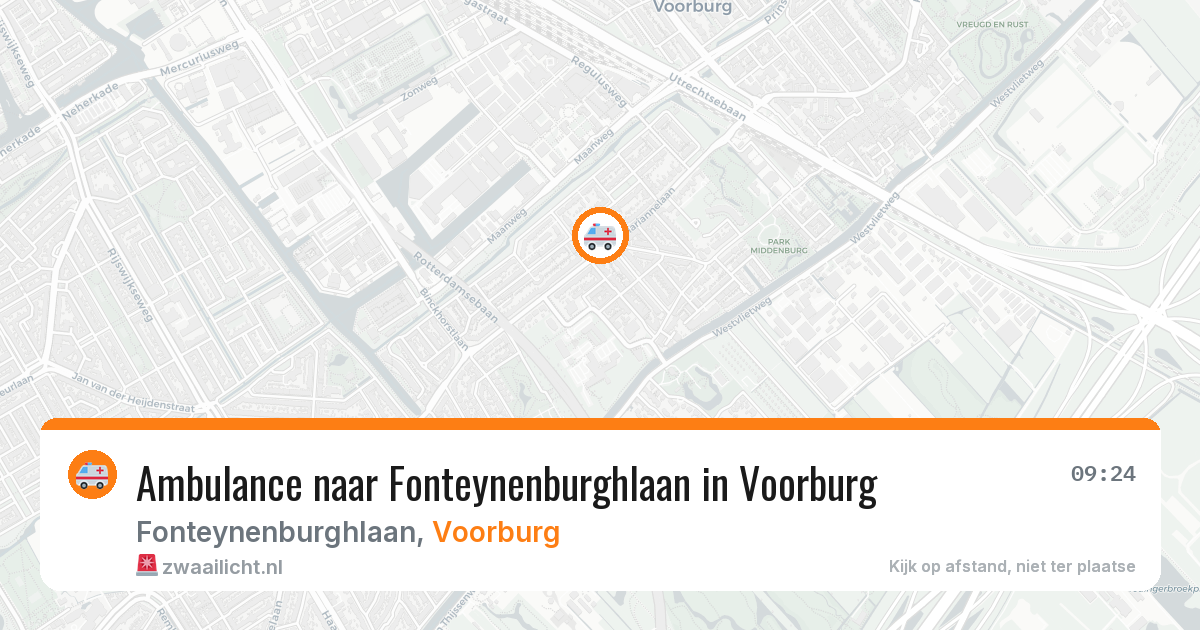 Ambulance naar Fonteynenburghlaan in Voorburg — 18 jun 2026