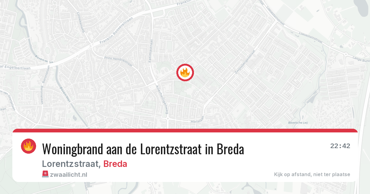 Woningbrand aan de Lorentzstraat in Breda — 29 jun 2026