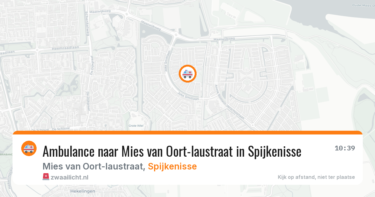 Ambulance naar Mies van Oort-laustraat in Spijkenisse — 28 mrt 2026