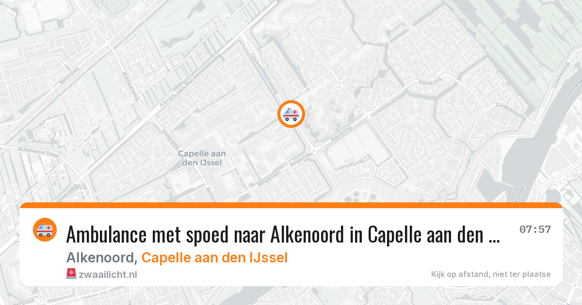 Ambulance met spoed naar Alkenoord in Capelle aan den IJssel — 7 mei 2026