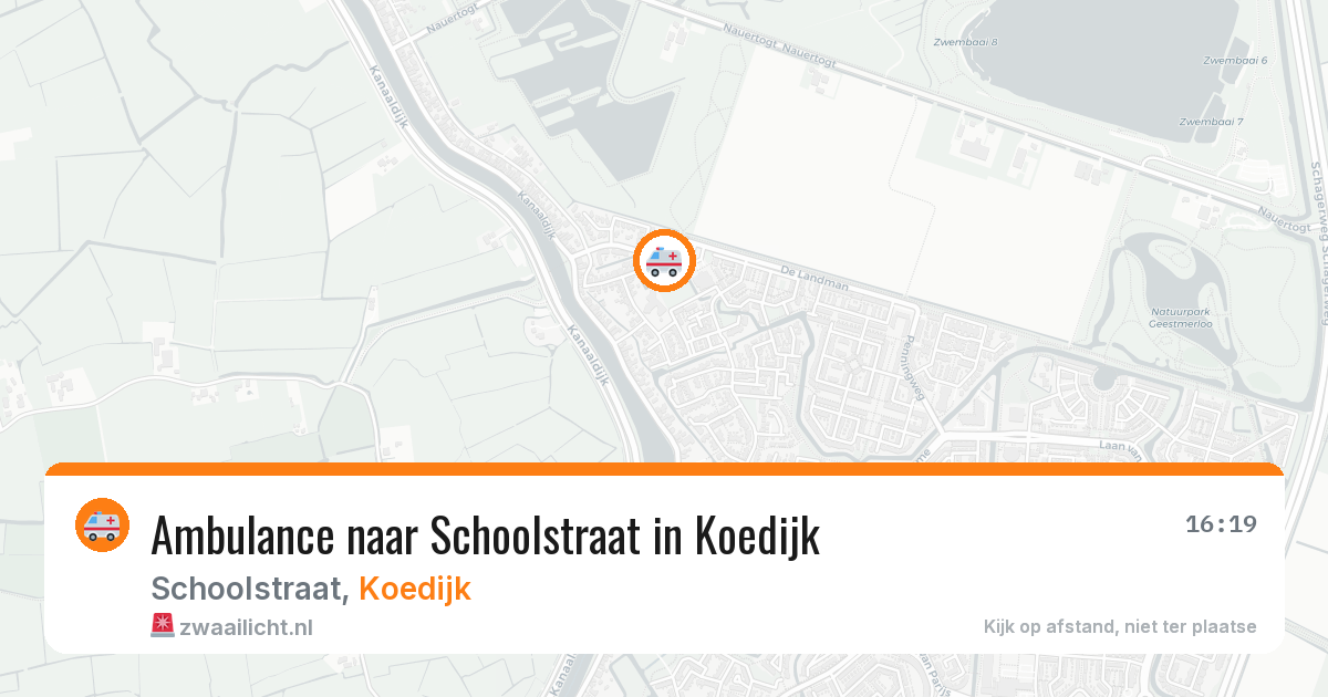 Ambulance naar Schoolstraat in Koedijk — 15 jul 2026