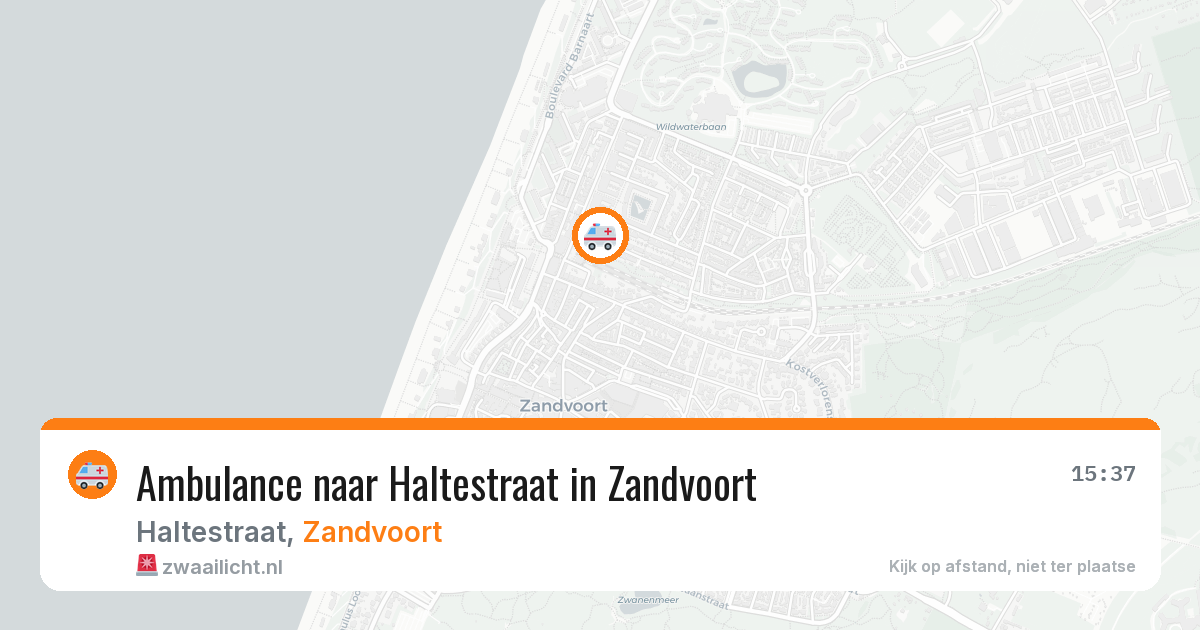 Ambulance naar Haltestraat in Zandvoort — 22 mrt 2026