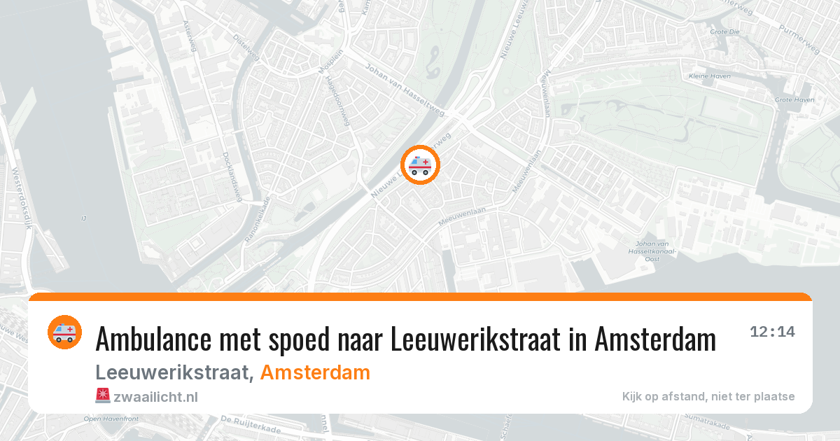 Ambulance met spoed naar Leeuwerikstraat in Amsterdam — 9 jul 2026